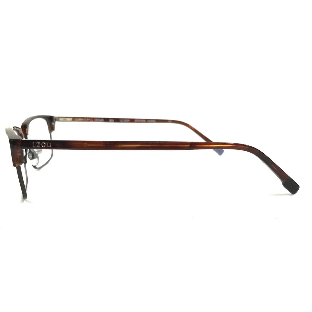 IZOD Eyeglasses Frames IZ2091 BROWN HORN Rectangle Full Rim 56-17-150